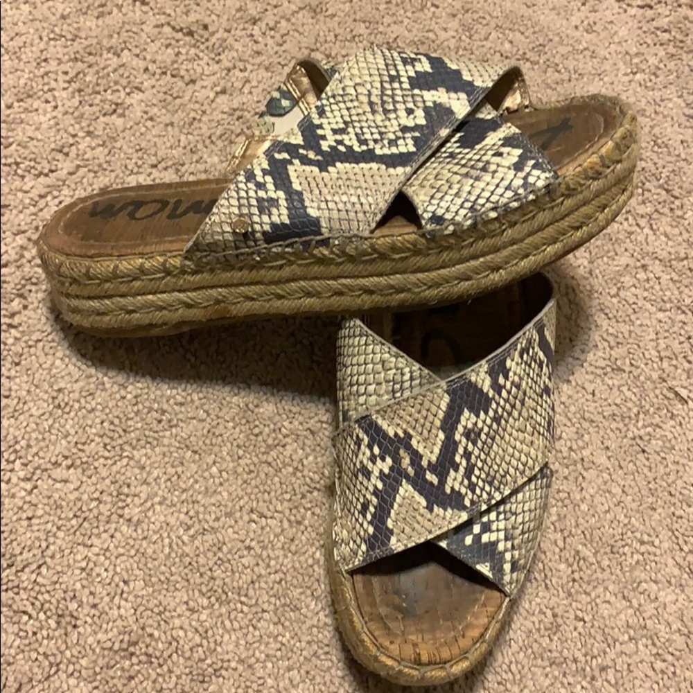 Sam Edelman Snake Espadrille Sandals